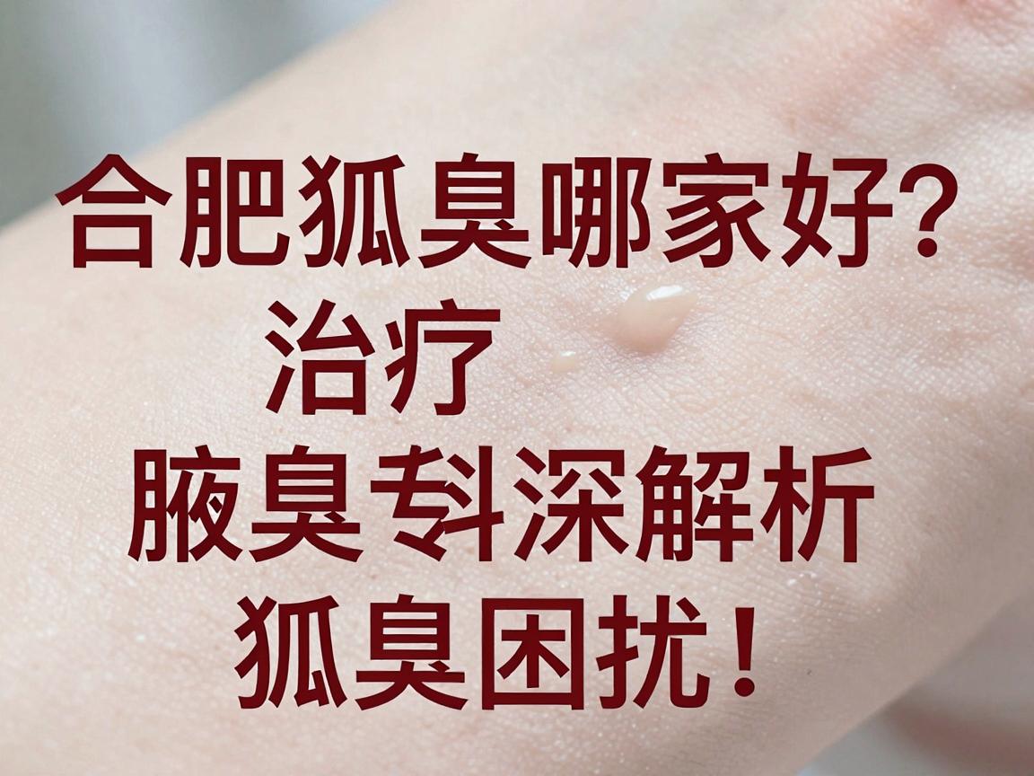 合肥医院治疗狐臭哪家好？合肥腋秀腋臭专科深度解析，告别狐臭困扰