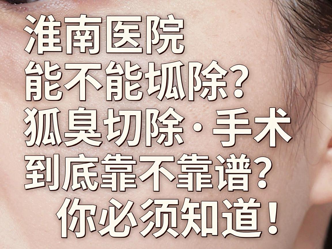 淮南医院能不能切除狐臭？狐臭切除手术到底靠不靠谱？这三大真相你必须知道！