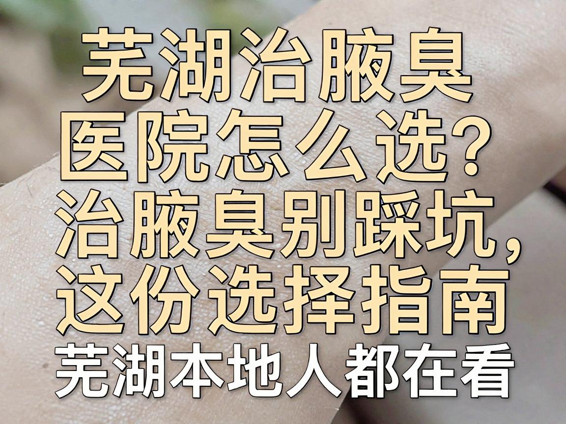 芜湖治腋臭医院怎么选？治腋臭别踩坑，这份选择指南芜湖本地人都在看