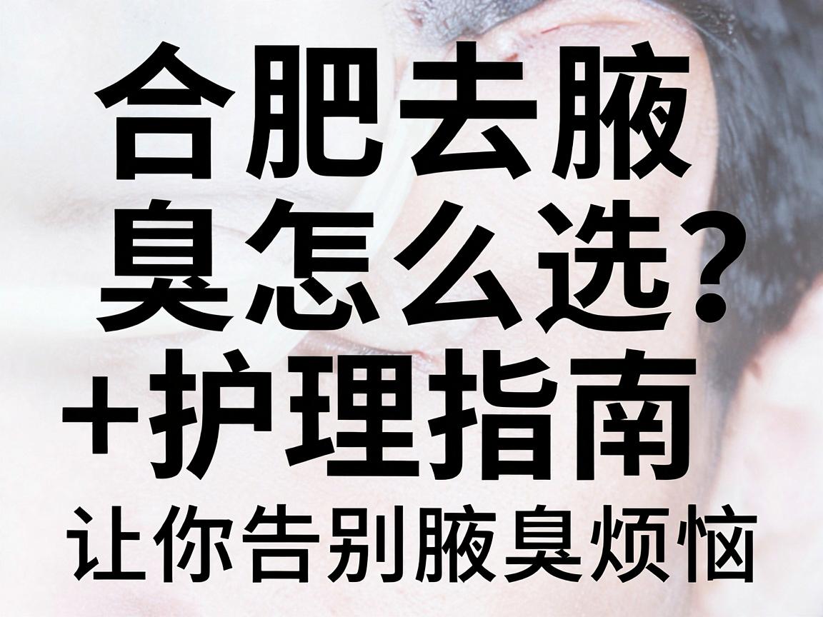 合肥去腋臭怎么选？这份医院攻略+护理指南，让你告别腋臭烦恼
