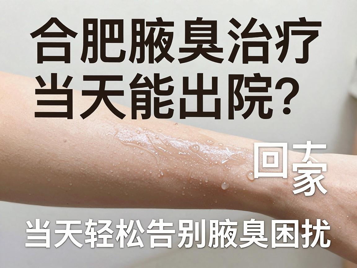 合肥腋臭治疗当天能出院吗？当天治疗当天回家，当天轻松告别腋臭困扰