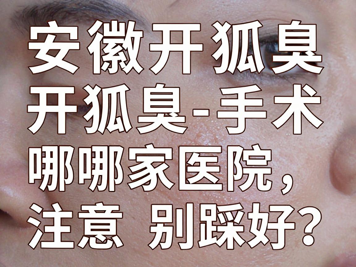 安徽开狐臭手术哪家医院好？开狐臭手术选医院，注意这3点别踩坑