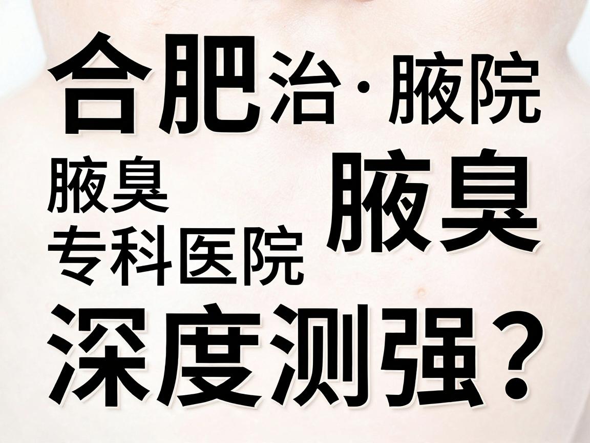 合肥治腋臭医院哪家强？合肥腋臭专科医院深度测评