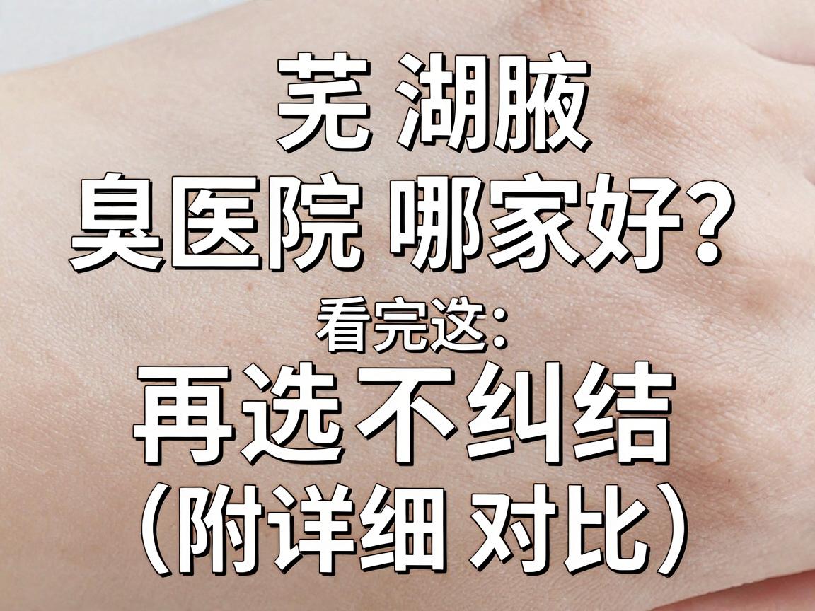 芜湖腋臭医院哪家好？看完这篇再选不纠结（附详细对比）
