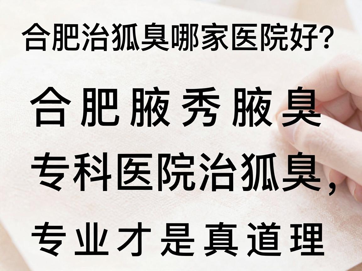 合肥治狐臭哪家医院好？合肥腋秀腋臭专科医院治狐臭，专业才是真道理