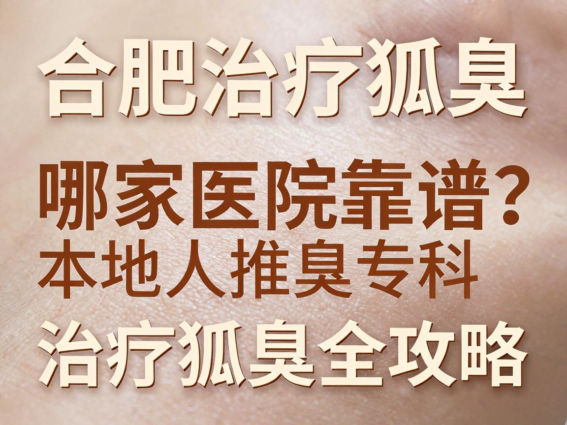 合肥治疗狐臭，哪家医院靠谱？本地人推荐的合肥腋秀腋臭专科治疗狐臭全攻略
