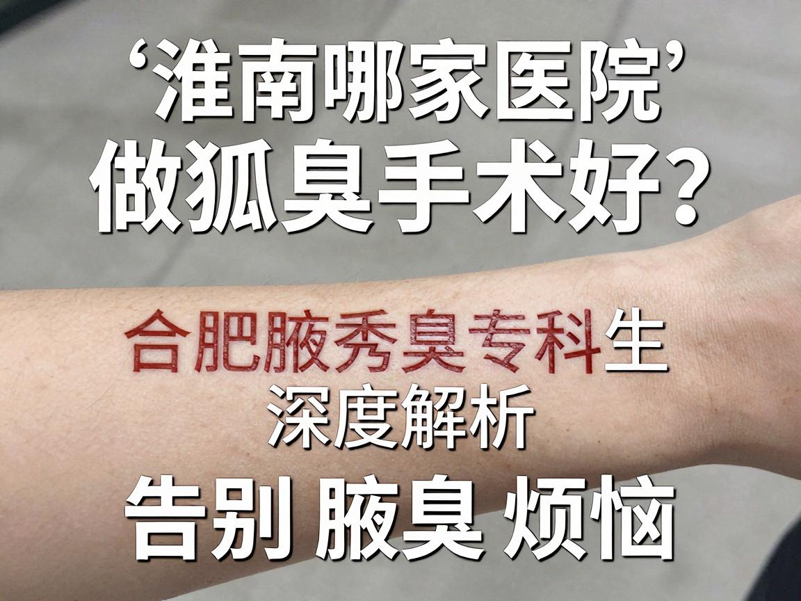 淮南哪家医院做狐臭手术好？合肥腋秀腋臭专科医生深度解析，选对医院，告别腋臭烦恼