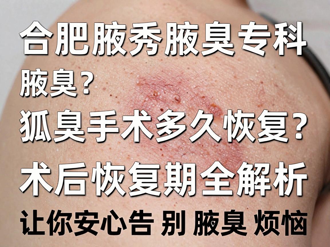 合肥腋秀腋臭专科，狐臭手术多久恢复？术后恢复期全解析，让你安心告别腋臭烦恼