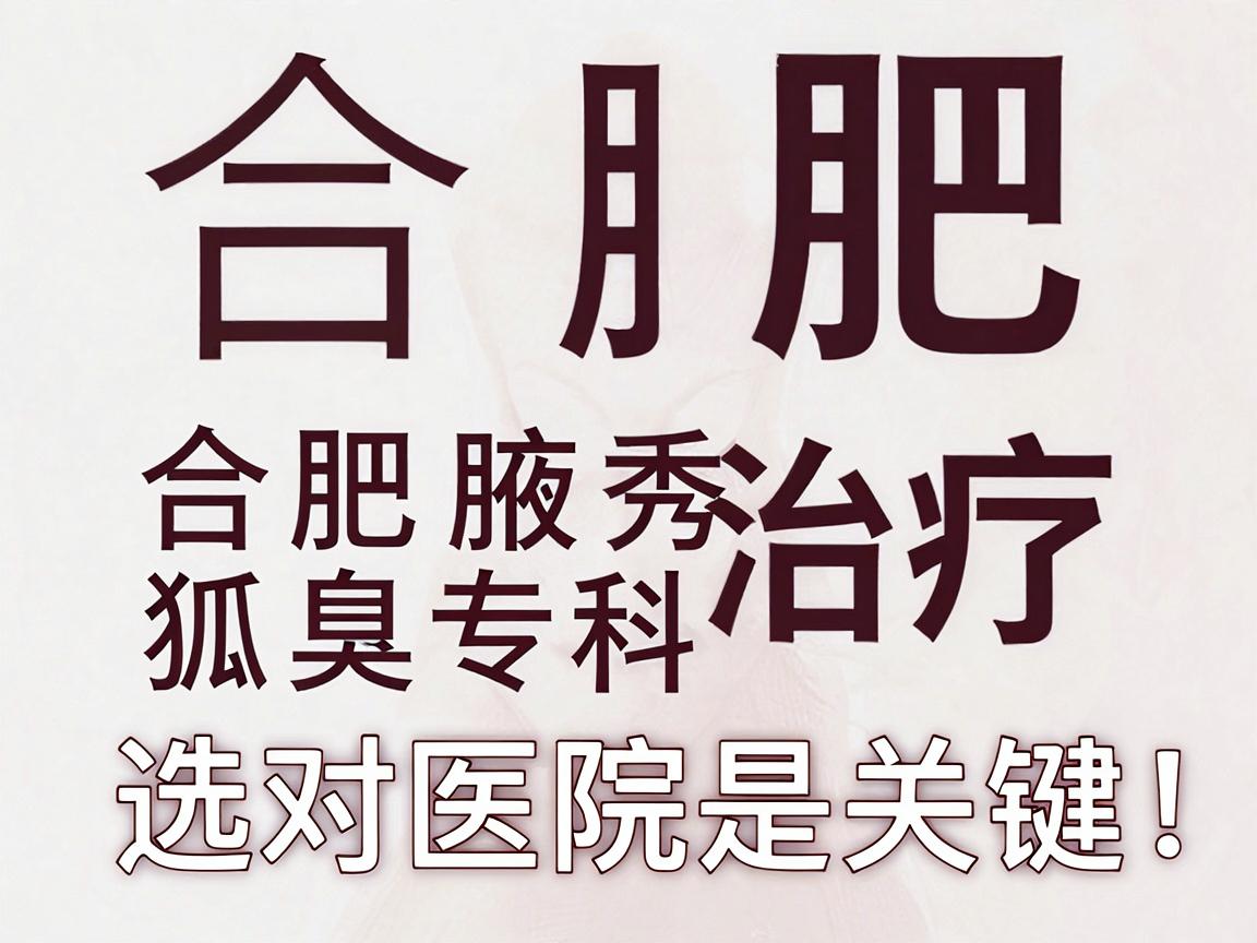 合肥狐臭治疗，选对医院是关键，合肥腋秀腋臭专科为你解析合肥狐臭诊疗真相