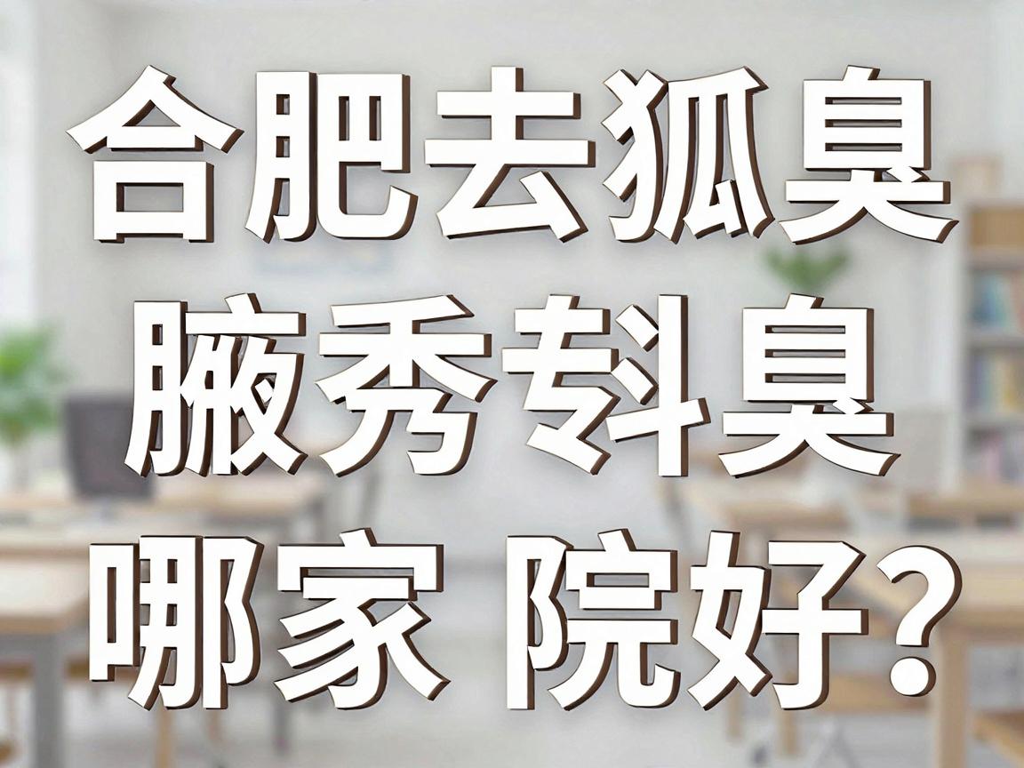 合肥去狐臭哪家医院好？合肥腋秀腋臭专科用专业解答合肥去狐臭哪家医院的疑问