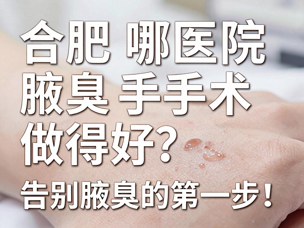 合肥哪家医院腋臭手术做得好？选对医院是告别腋臭的第一步！