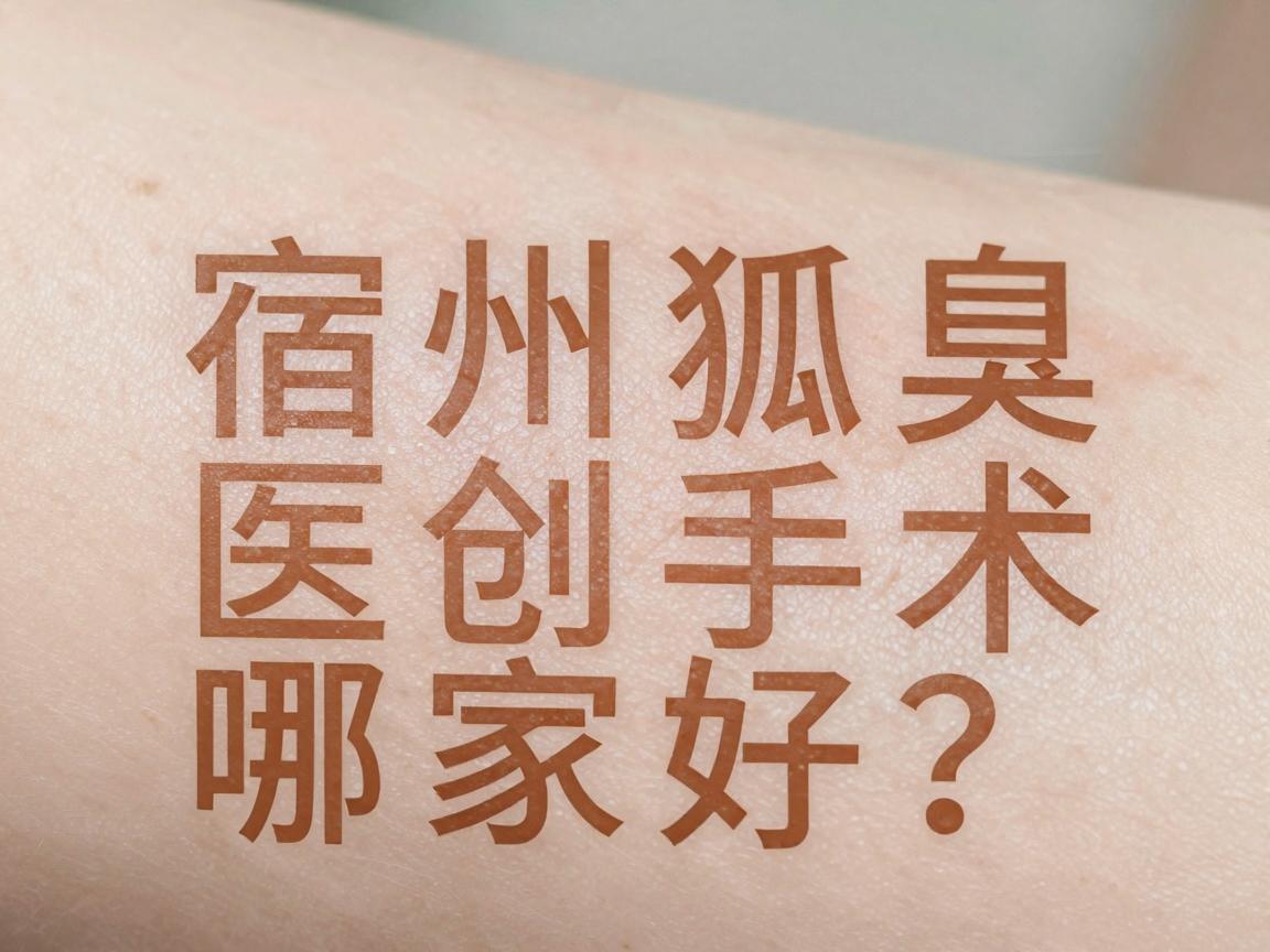 宿州狐臭微创手术哪家好？宿州狐臭手术选对医院是关键