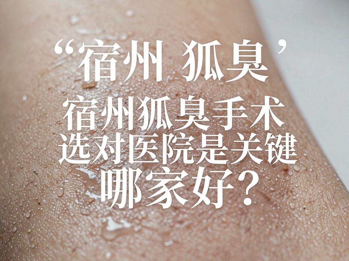 宿州狐臭微创手术哪家好？宿州狐臭手术选对医院是关键