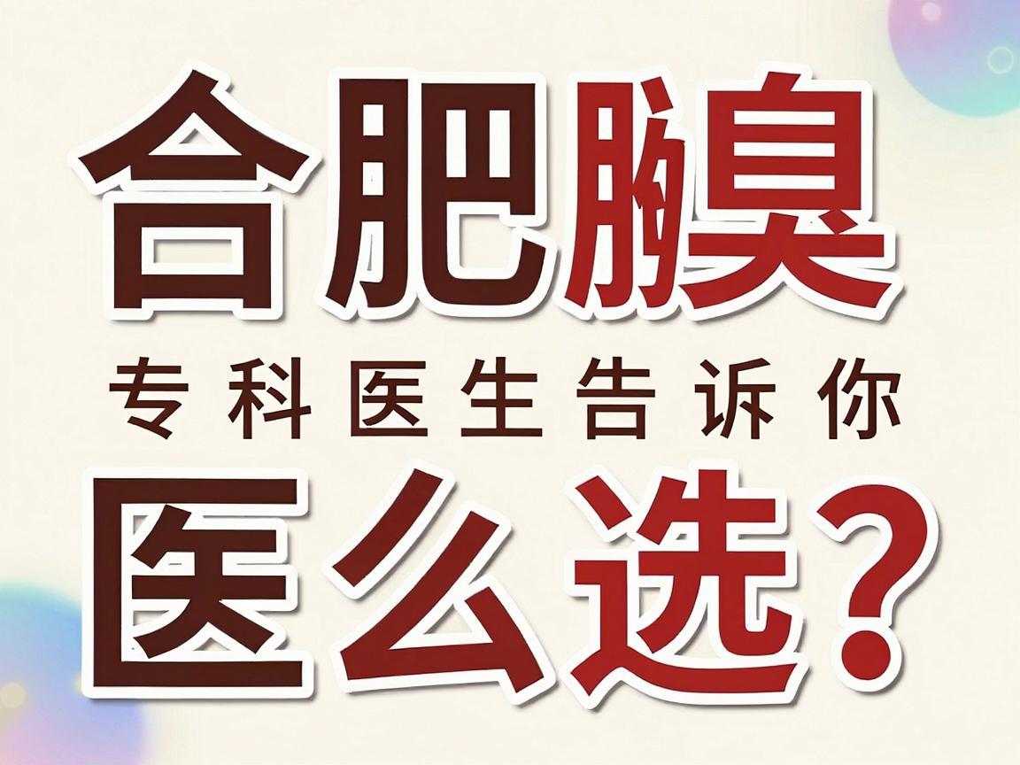 合肥腋臭医院怎么选？合肥腋臭专科医生告诉你，合肥腋臭医院口碑对比