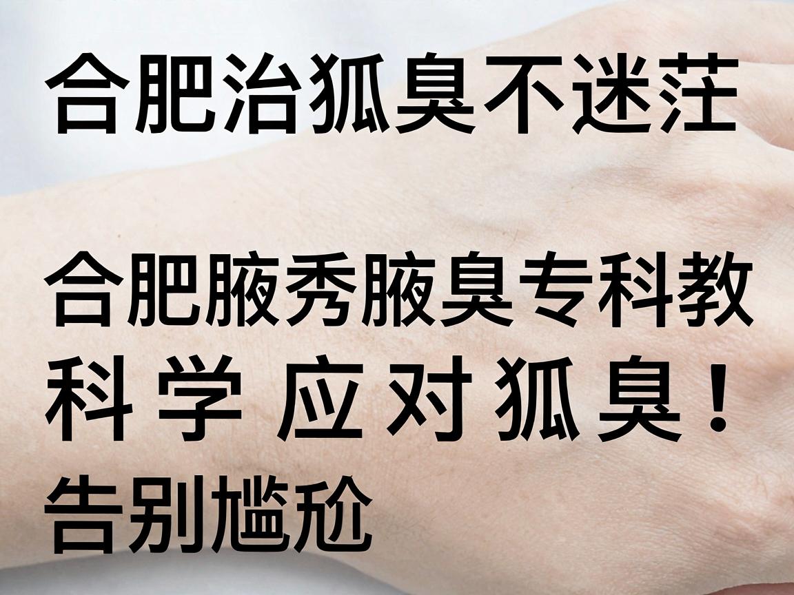 合肥治狐臭不迷茫，合肥腋秀腋臭专科教你科学应对狐臭，告别尴尬困扰