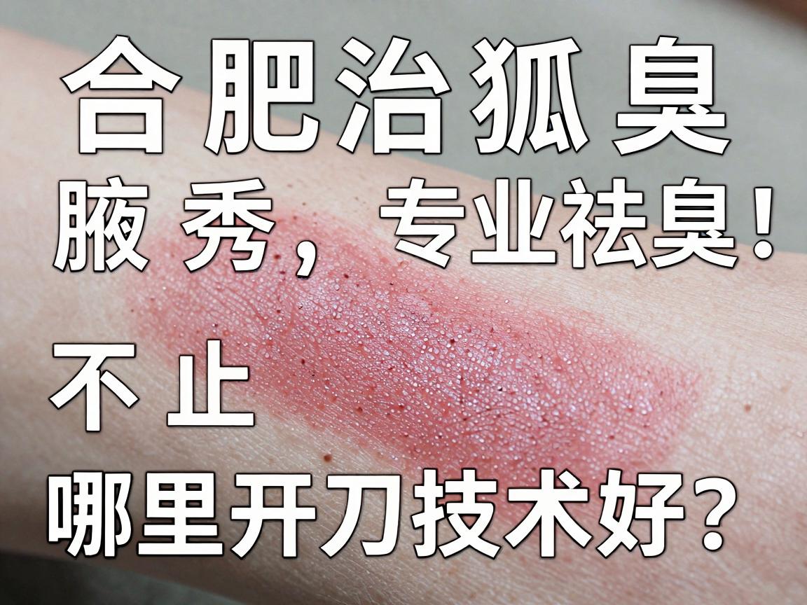 合肥治狐臭，哪里开刀技术好？合肥腋秀，专业祛臭，不止是开刀