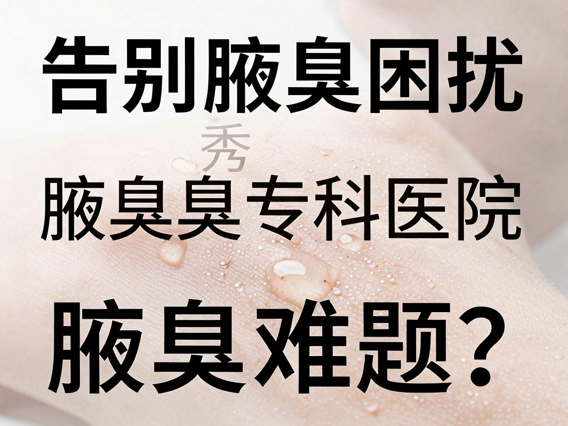 告别腋臭困扰，合肥腋秀腋臭专科医院如何科学破解腋臭难题？