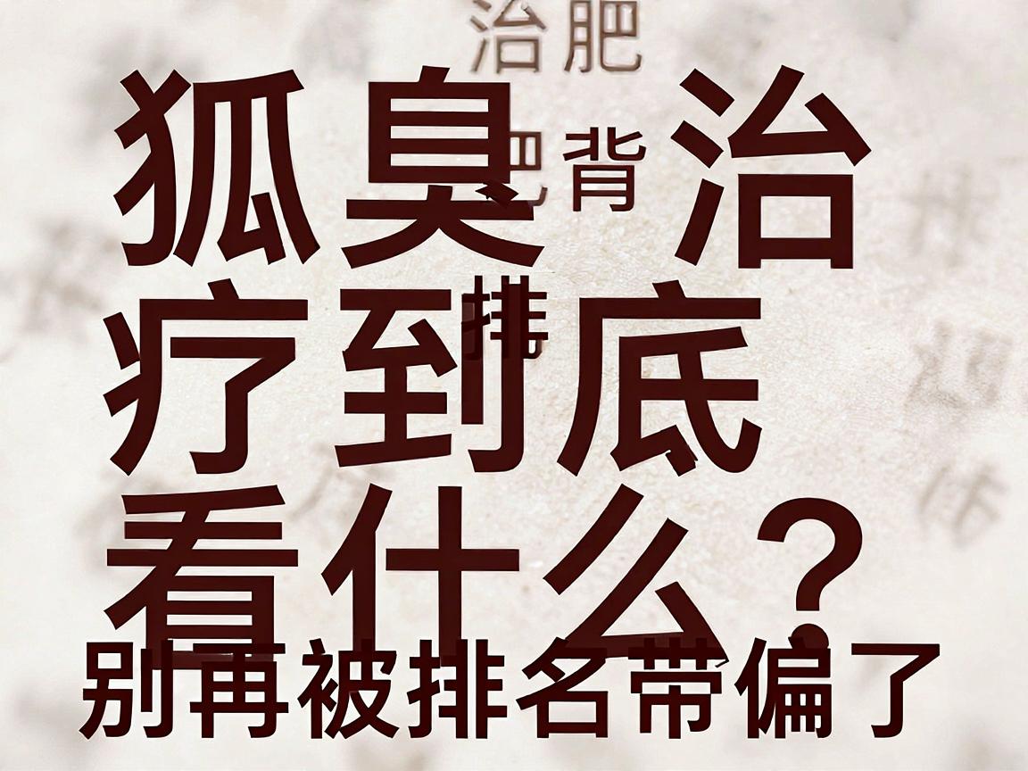 合肥狐臭排名背后，狐臭治疗到底看什么？别再被排名带偏了