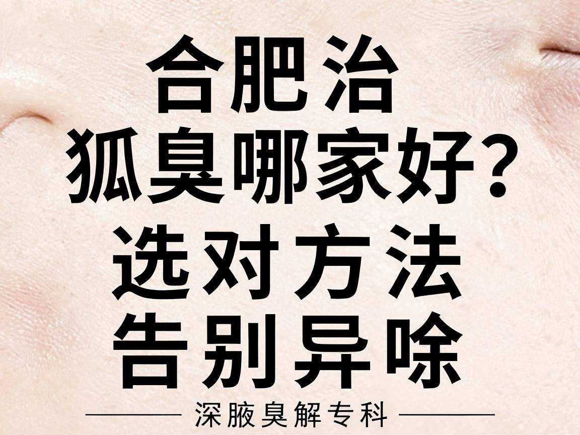 合肥治狐臭哪家好？选对方法，告别异味—合肥腋秀腋臭专科深度解析
