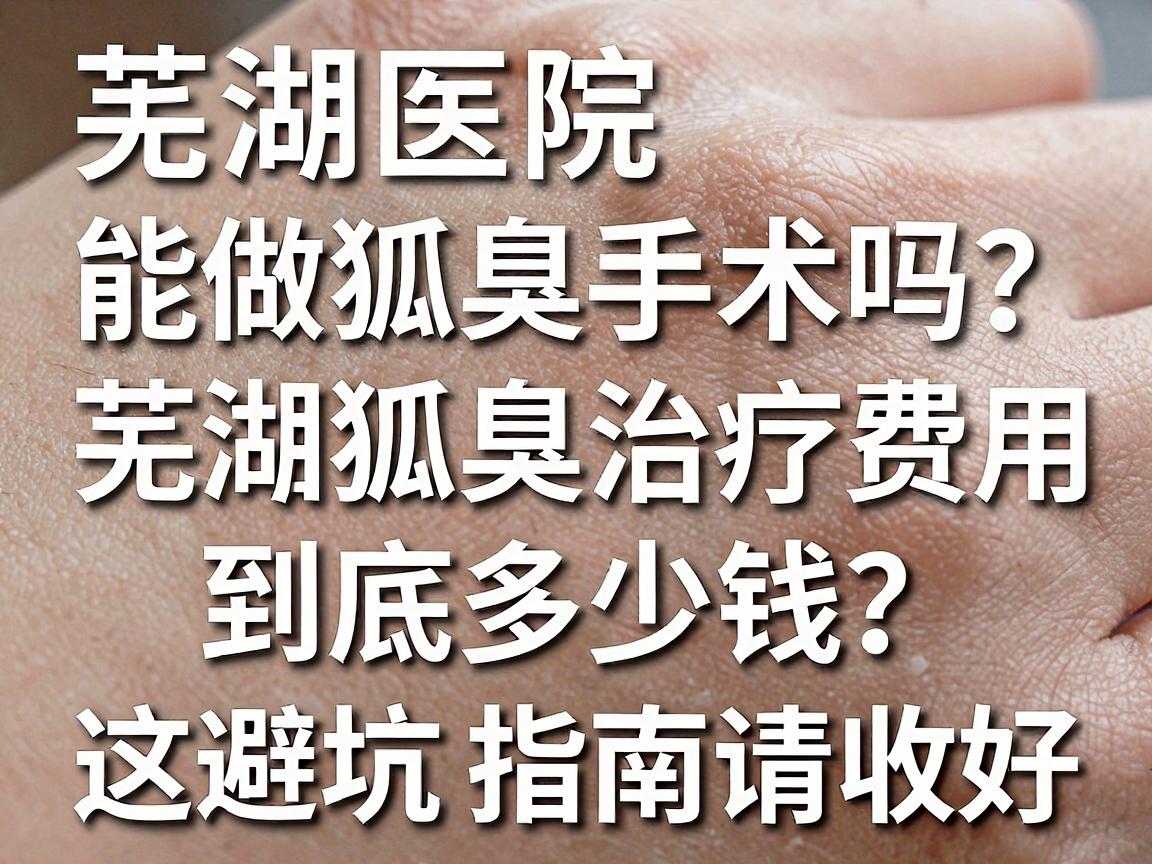 芜湖医院能做狐臭手术吗？芜湖狐臭治疗费用到底多少钱？这份避坑指南请收好
