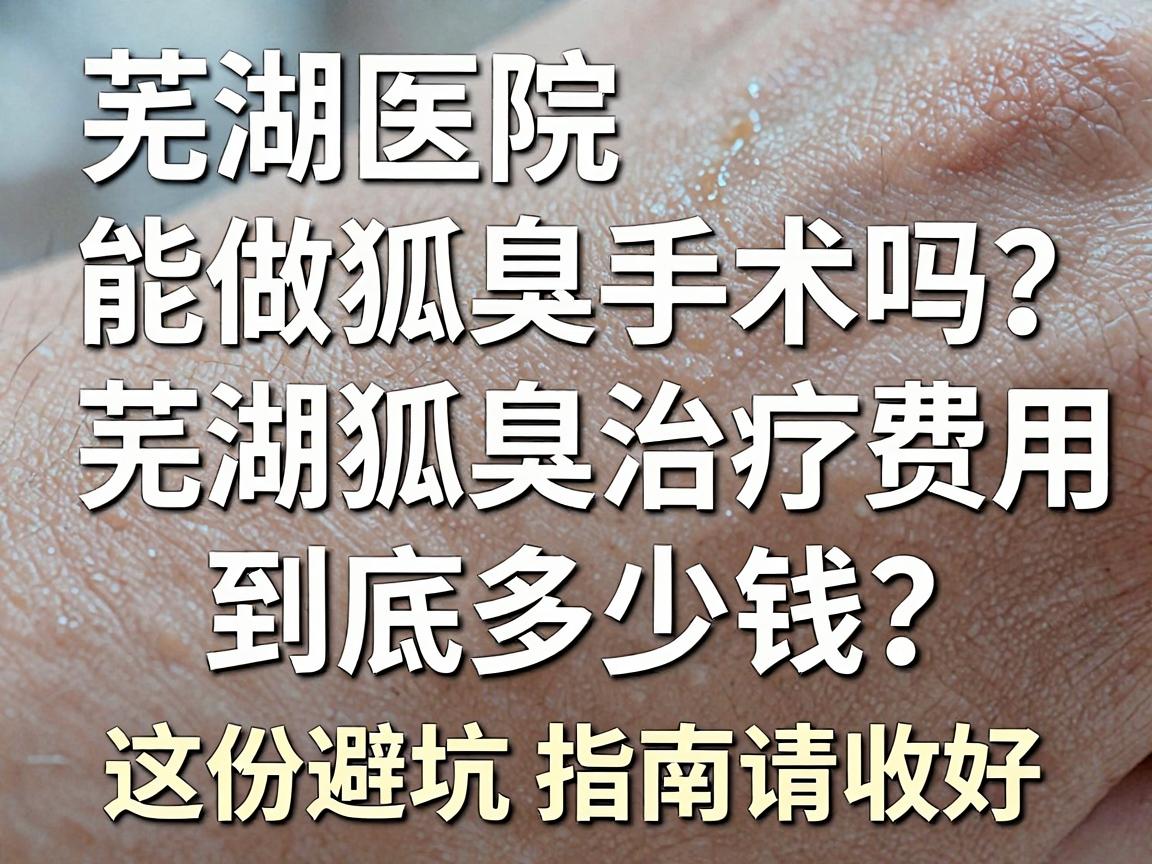 芜湖医院能做狐臭手术吗？芜湖狐臭治疗费用到底多少钱？这份避坑指南请收好