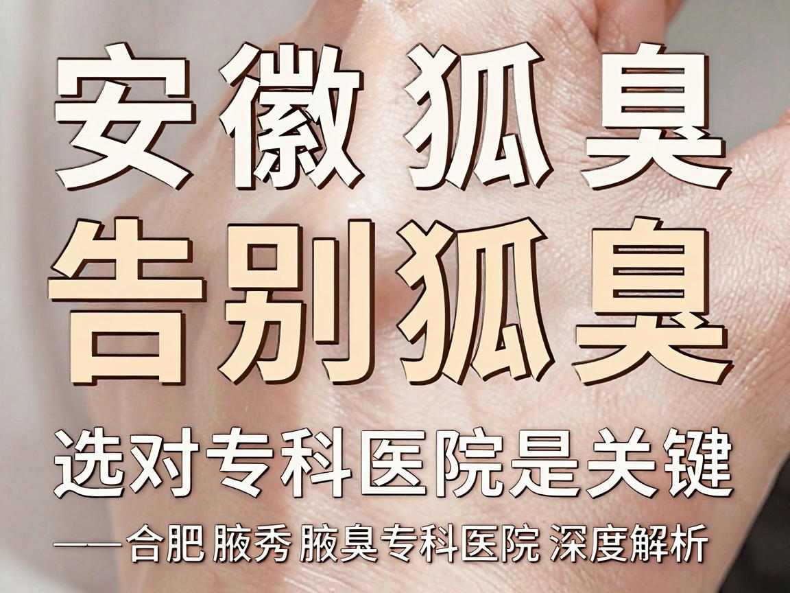 安徽狐臭专科医院，告别狐臭，选对专科医院是关键—合肥腋秀腋臭专科医院深度解析