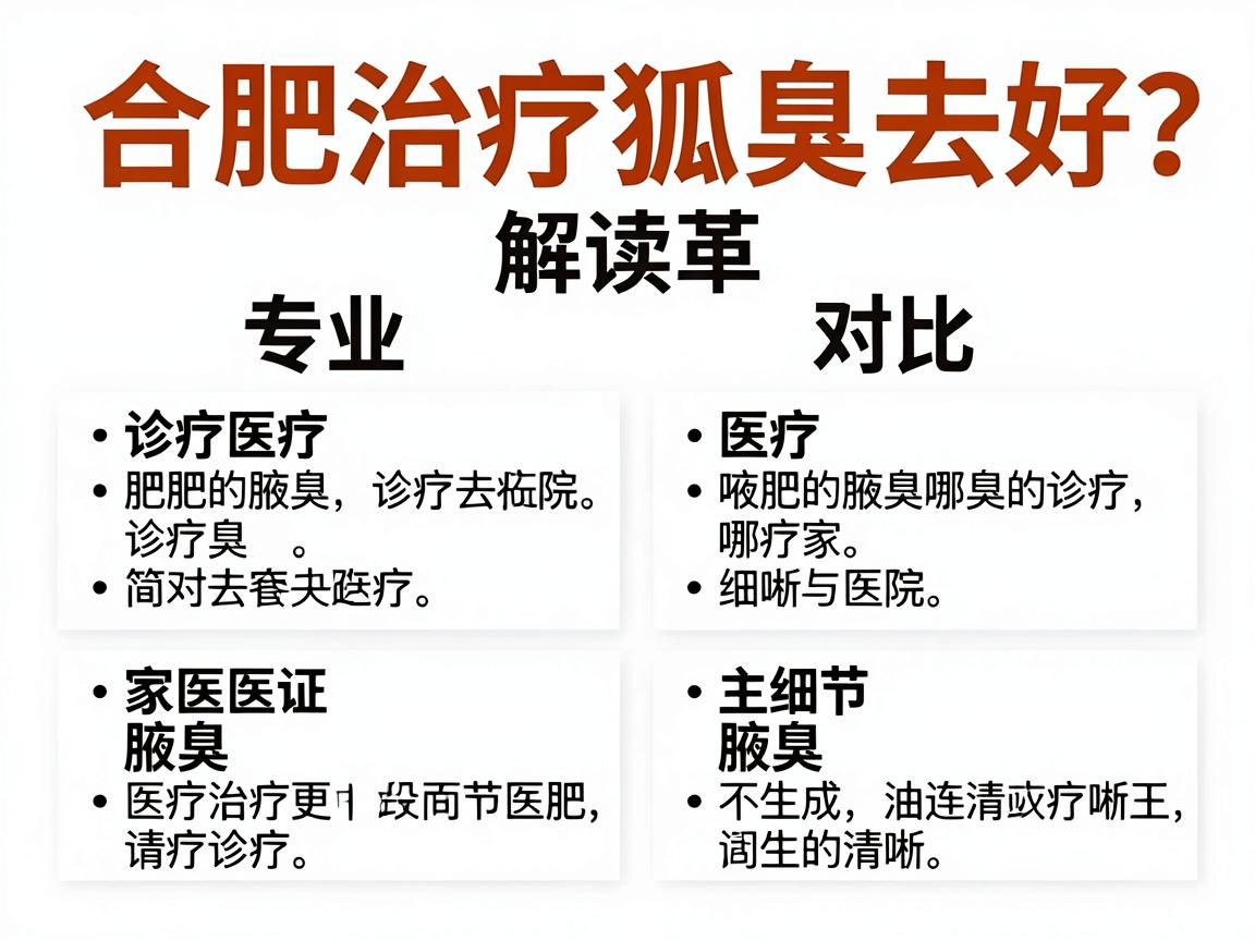 合肥治疗狐臭去哪家医院好？专业对比解读合肥腋臭诊疗实力