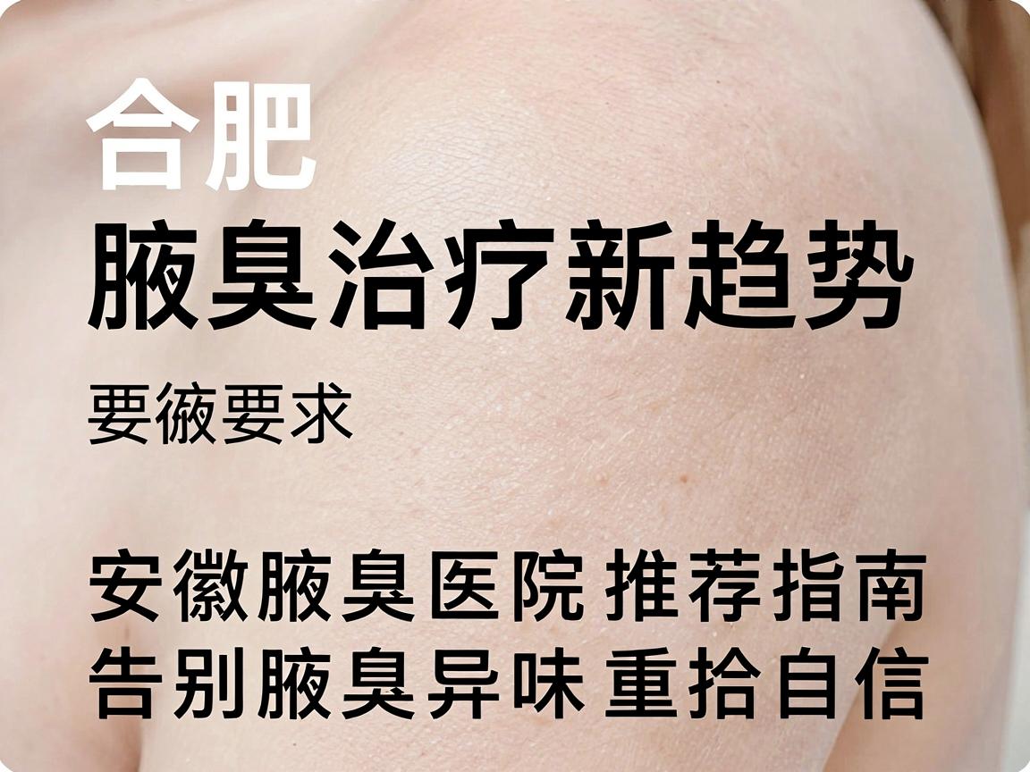 合肥腋臭治疗新趋势，安徽腋臭医院推荐指南，告别腋臭异味重拾自信