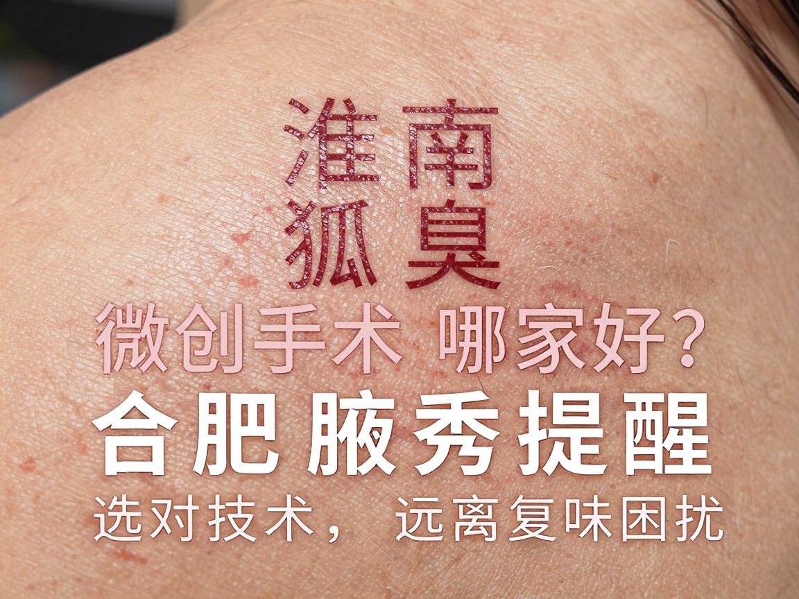 淮南狐臭微创手术哪家好？合肥腋秀提醒，选对技术，远离复味困扰