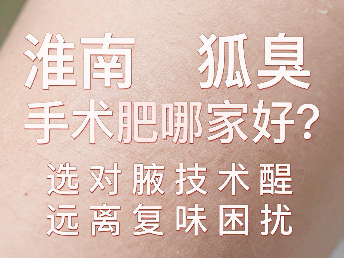 淮南狐臭微创手术哪家好？合肥腋秀提醒，选对技术，远离复味困扰