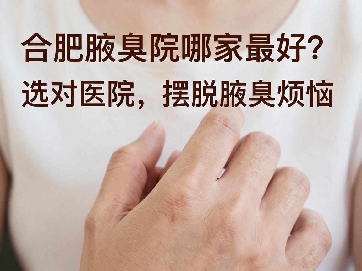 合肥腋臭医院哪家最好？选对医院，摆脱腋臭烦恼