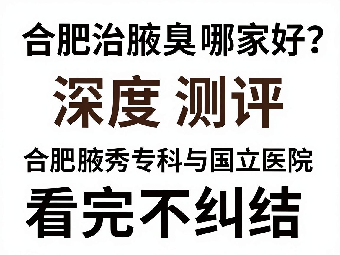 合肥治腋臭哪家好？深度测评合肥腋秀腋臭专科与国立医院，看完不纠结