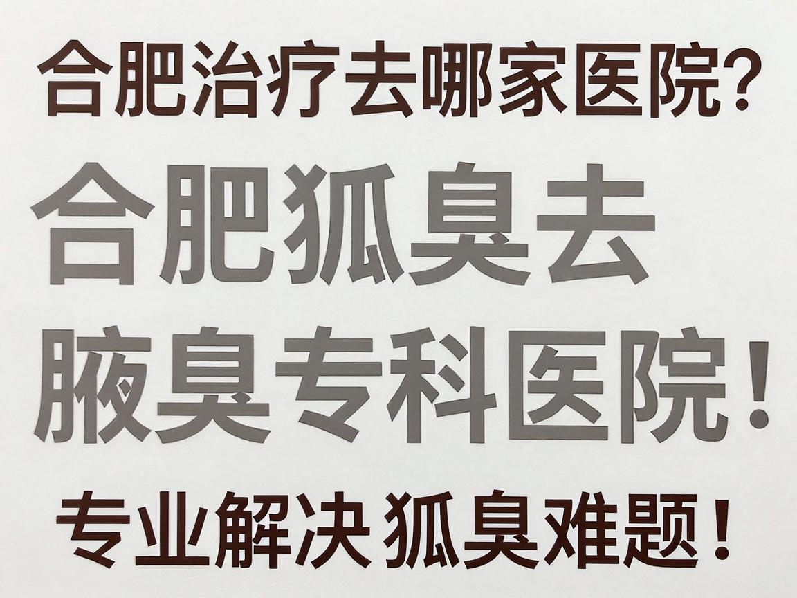 合肥治疗狐臭去哪家医院？合肥腋秀腋臭专科医院，专业解决狐臭难题！