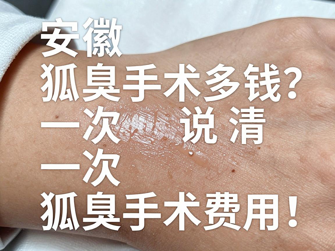 安徽狐臭手术多少钱？一次说清狐臭手术费用，避免踩坑！