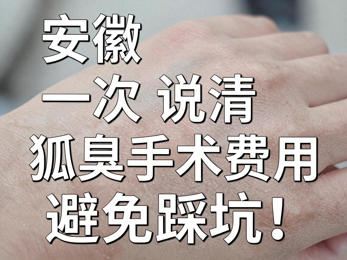 安徽狐臭手术多少钱？一次说清狐臭手术费用，避免踩坑！