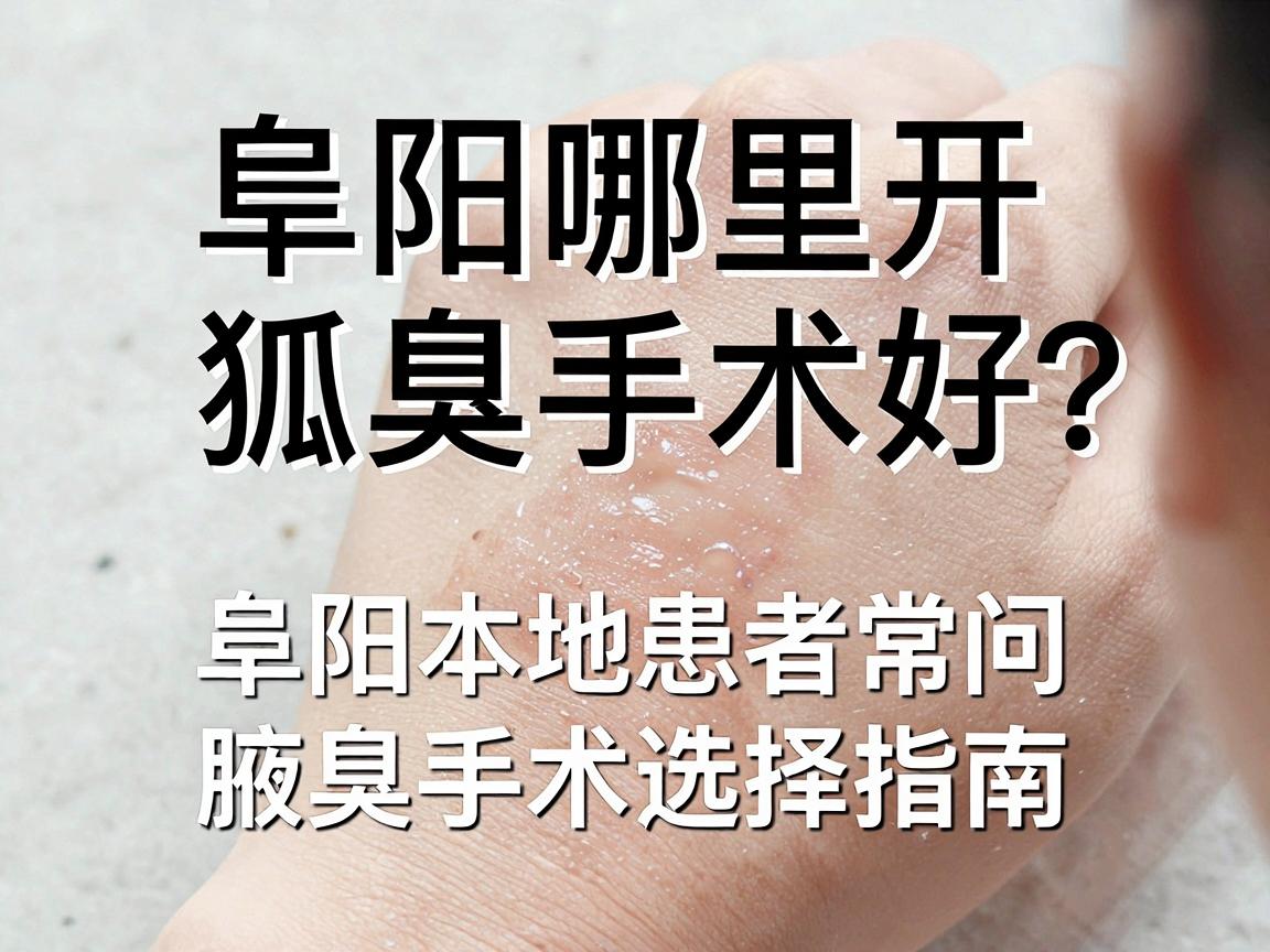 阜阳哪里开狐臭手术好？阜阳本地患者常问的腋臭手术选择指南