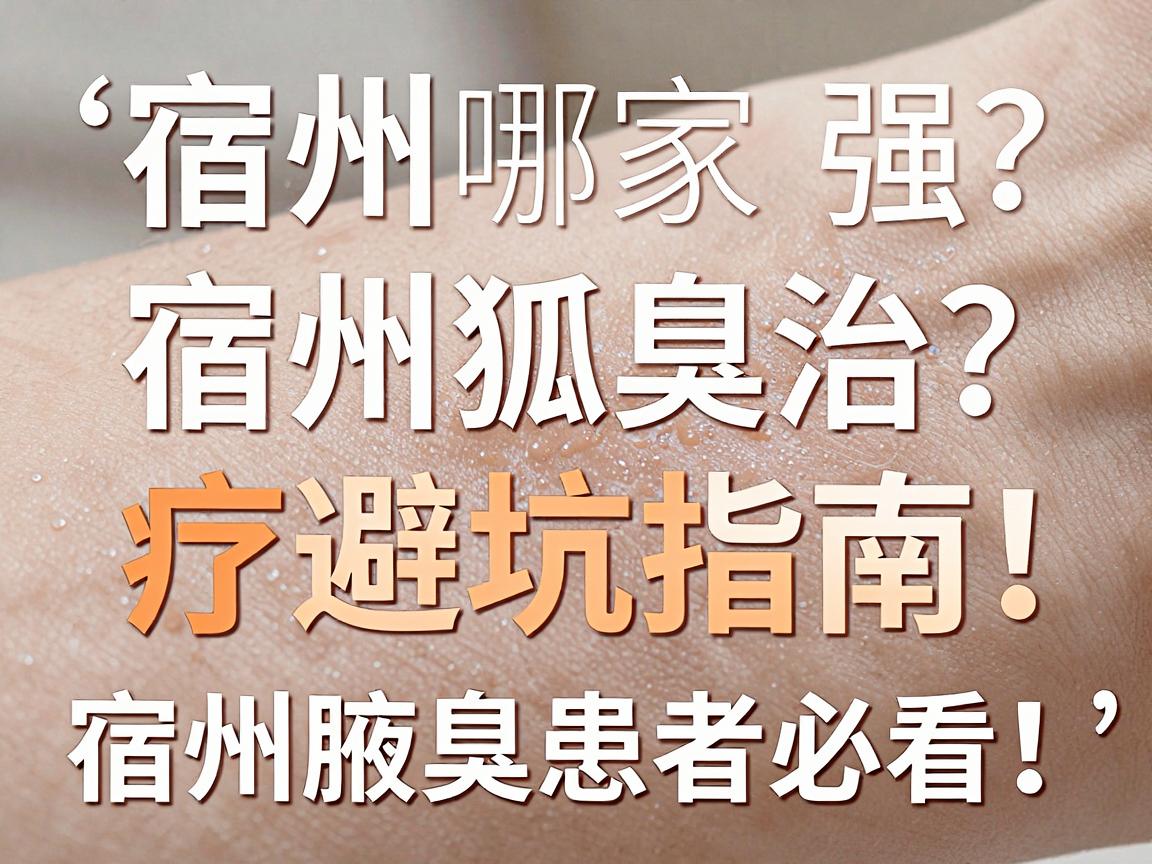 宿州治疗狐臭哪家强？宿州狐臭治疗避坑指南，宿州腋臭患者必看！
