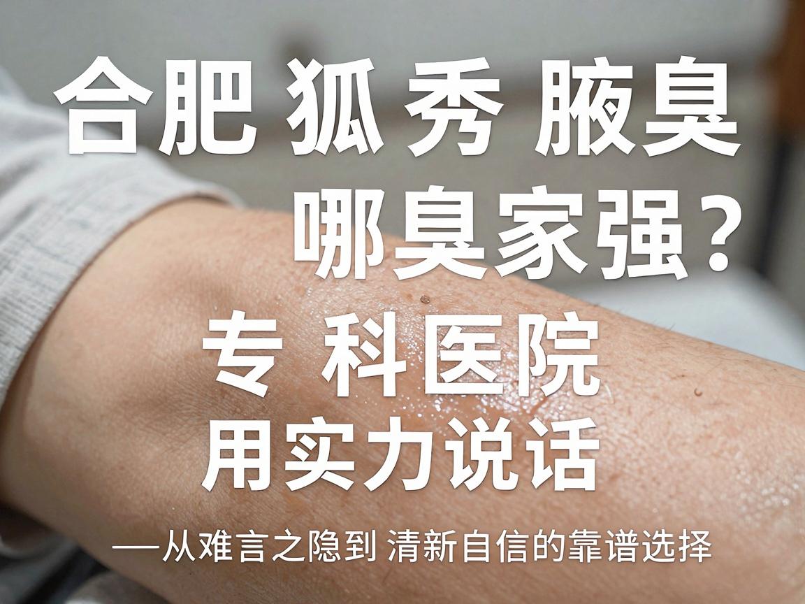 合肥狐臭手术哪家强？合肥腋秀腋臭专科医院用实力说话—从难言之隐到清新自信的靠谱选择