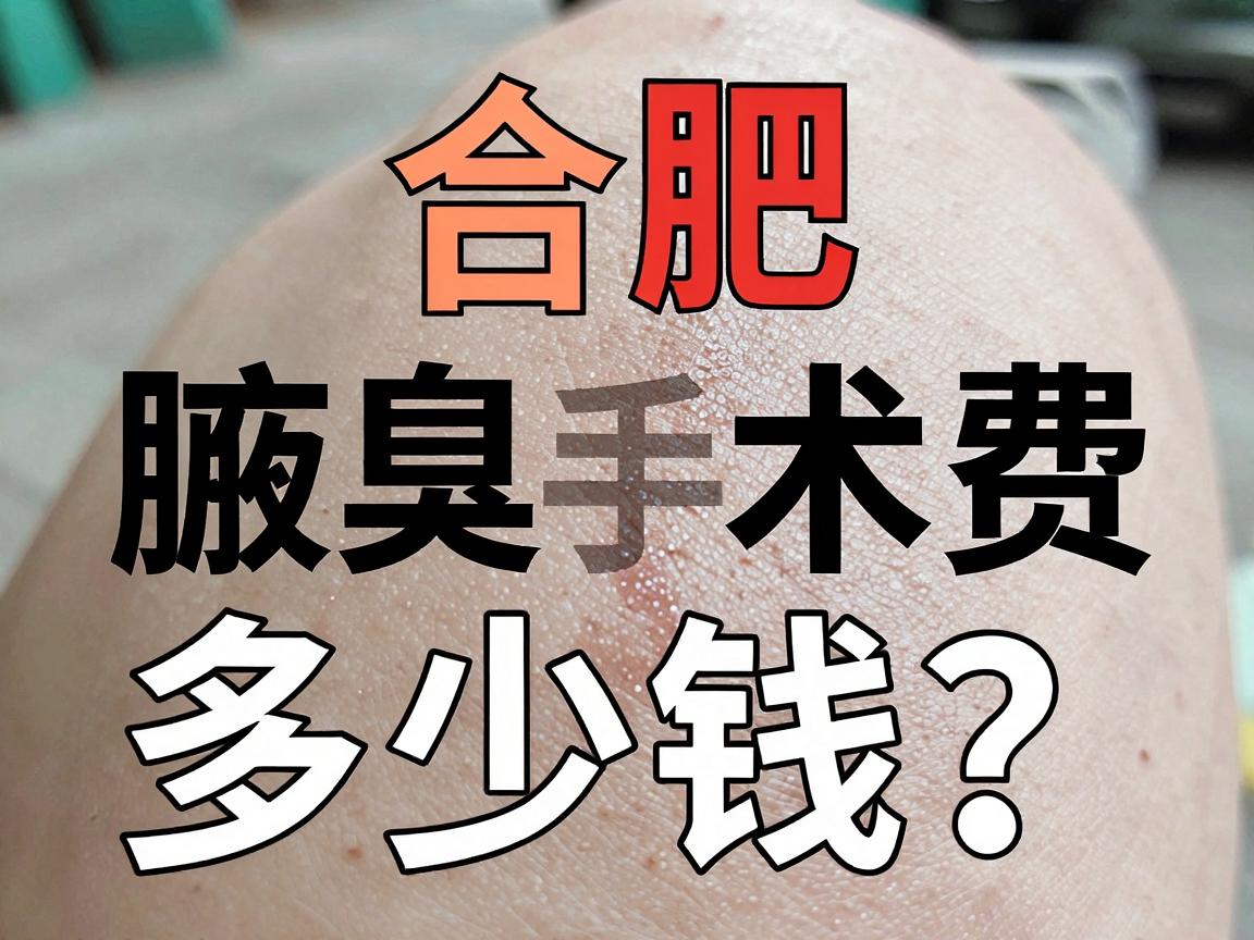 合肥腋臭手术费多少钱？揭秘腋臭手术费背后的真实价值