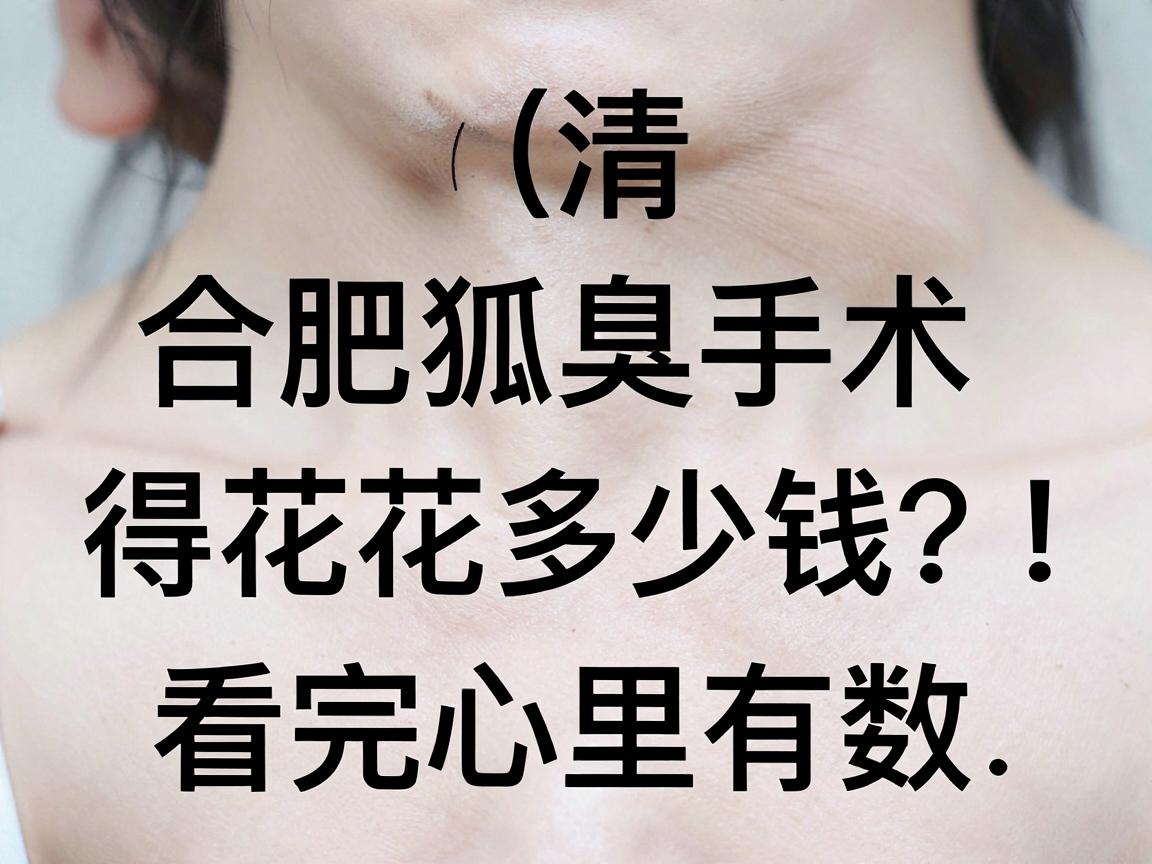 狐臭手术得花多少钱？合肥狐臭手术费用清单，看完心里有数