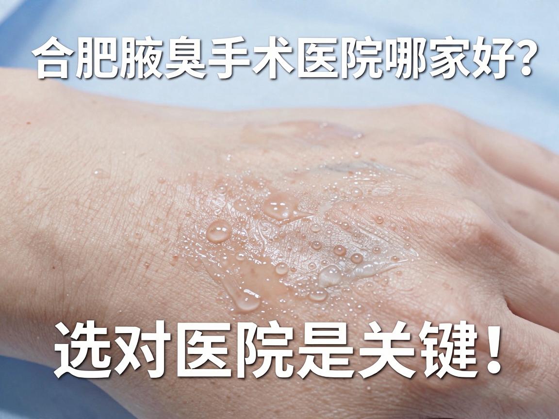合肥腋臭手术医院哪家好？合肥腋臭专科医生告诉你，选对医院是关键！