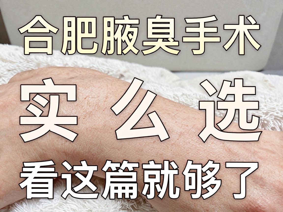 合肥腋臭手术医院怎么选？合肥腋臭手术医院实力对比，合肥腋臭医院看这篇就够了