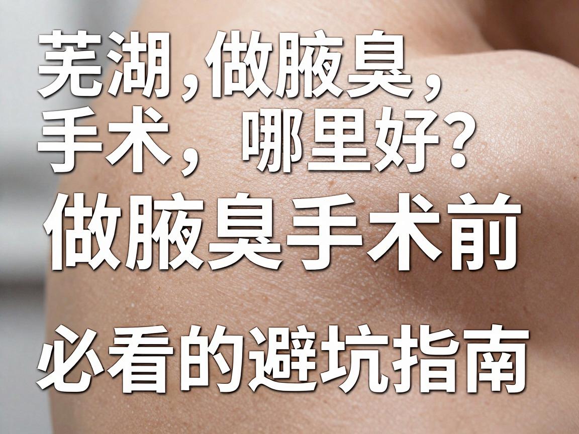 芜湖做腋臭手术哪里好？做腋臭手术前必看的避坑指南