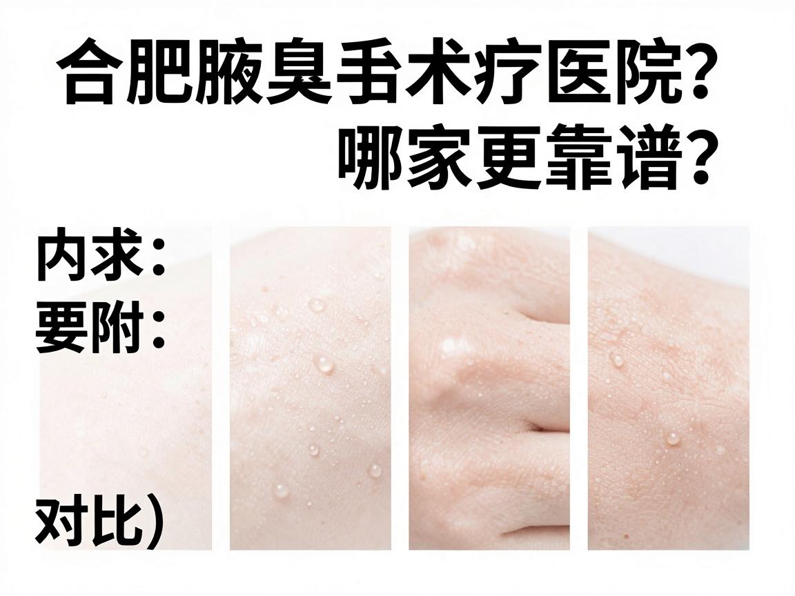 合肥腋臭手术医院怎么选？合肥腋臭治疗医院哪家更靠谱？内附对比）