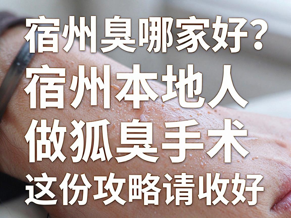 宿州狐臭手术哪家好？宿州本地人做狐臭手术，这份攻略请收好