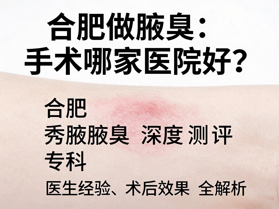 合肥做腋臭手术哪家医院好？合肥腋秀腋臭专科深度测评，手术技术、医生经验、术后效果全解析