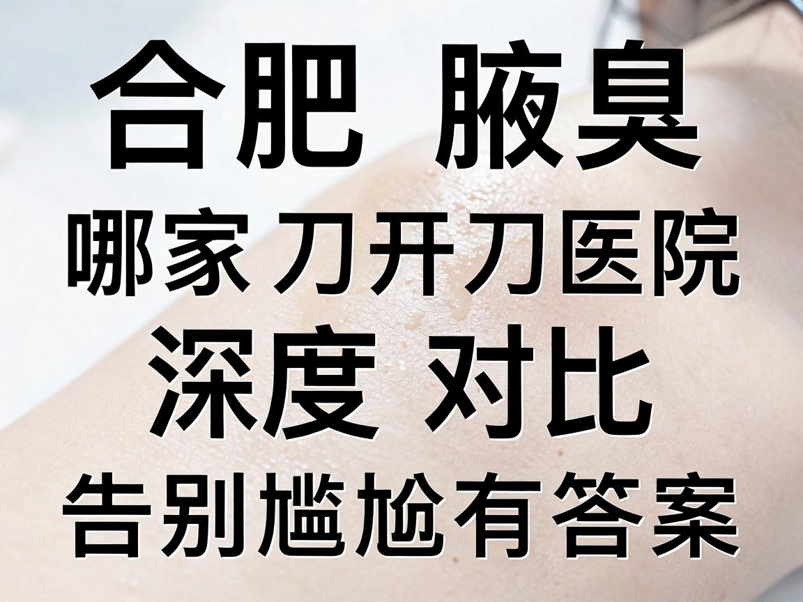 合肥腋臭开刀哪家医院好？合肥腋臭开刀医院深度对比，告别尴尬有答案
