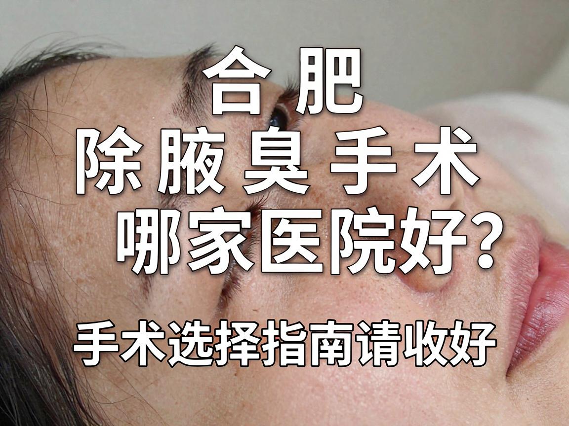 合肥除腋臭手术哪家医院好？这份手术选择指南请收好