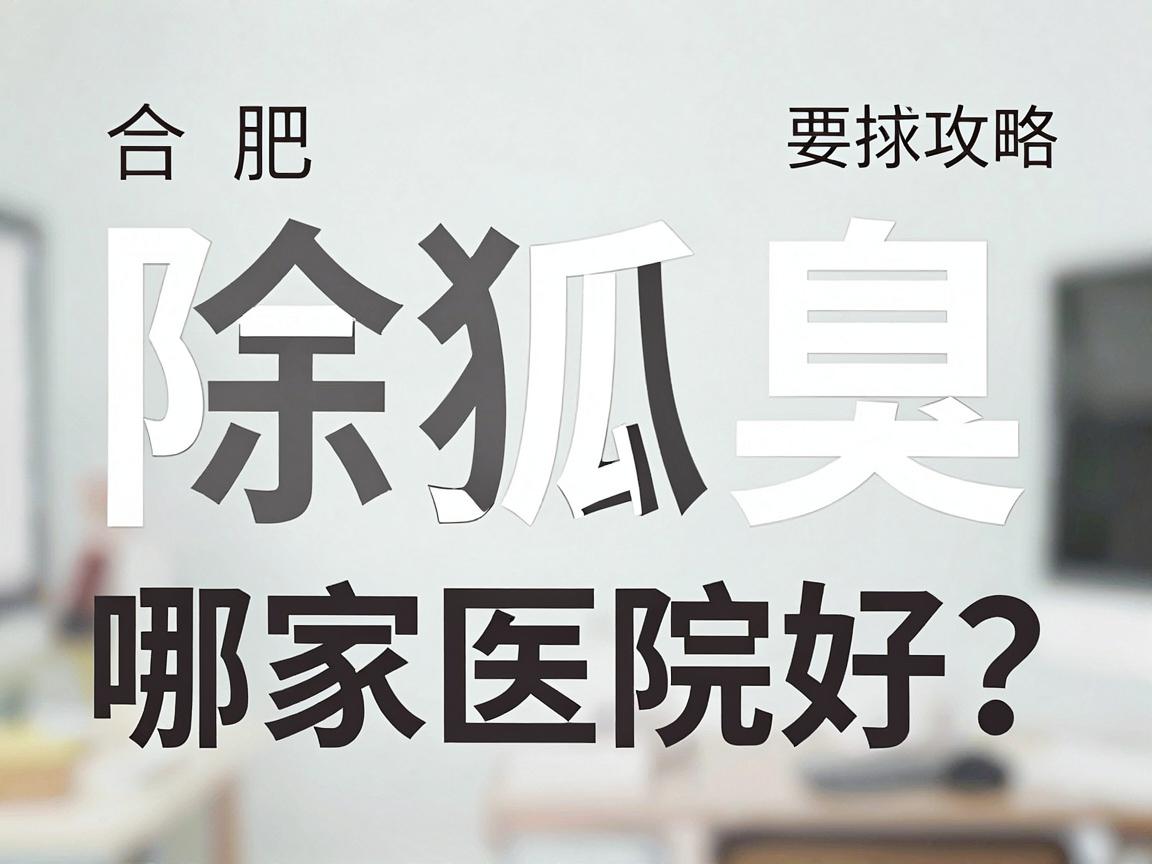 合肥除狐臭哪家医院好？合肥除狐臭医院选择攻略