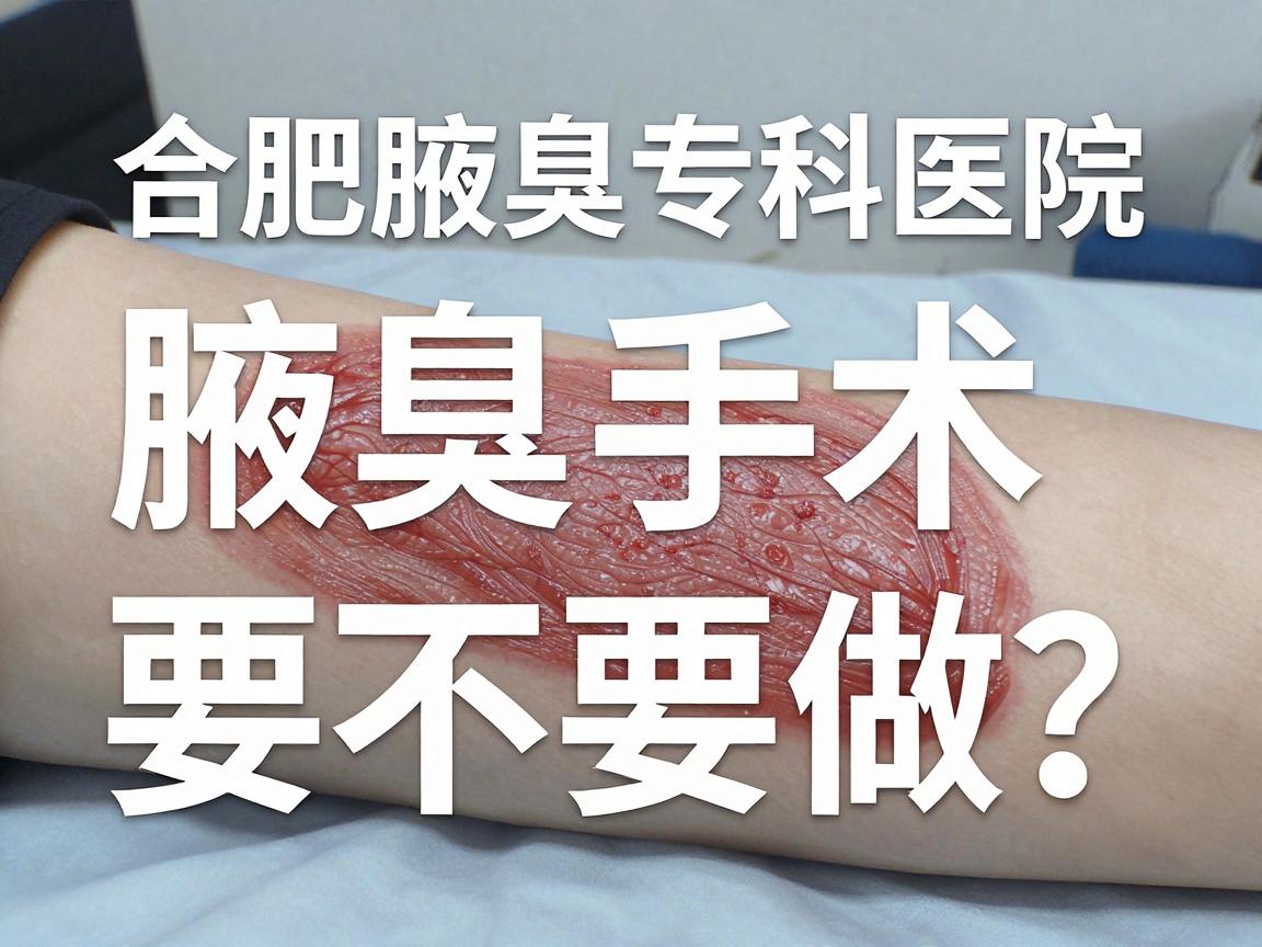 合肥腋臭专科医院，腋臭手术要不要做？腋臭专家这样讲清楚